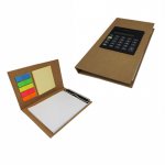 Bloco de anotações com calculadora.