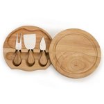 Kit queijo com 4 peças,  borda rebaixada e tampa que abre pela lateral.