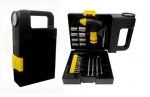 Kit ferramenta tipo maleta com 24 Peças e lanterna.