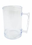 Caneca de aproximadamente 380 ml, em acrílico transparente. 