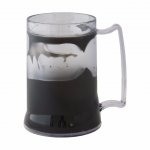 Caneca de 400 ml para Chopp, em acrílico transparente, com gel, cores: verde, vermelho, amarelo, preto, rosa e transparente.