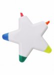 Marca Texto em formato de Estrela com 5 cores, material de plástico.