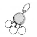 Chaveiro de metal Redondo de 3 argolas. 