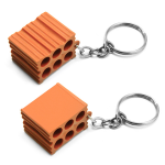 Chaveiro em formato de tijolinho.
