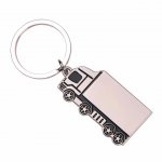 Chaveiro de metal fosco, no formato de caminhão.
