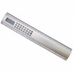 Régua de plástico de 30 cm com calculadora.