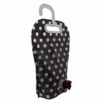 Galão Dobrável de 3 litros, feito de plástico resistente, com torneira, na cor azul e estampa florida.