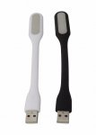 Luminária USB emborrachada nas cores Branco ou Preto.
