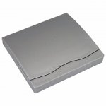 Espelho duplo de bolso sem aumento, material em plástico resistente.